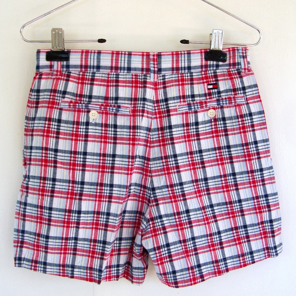 90s Vintage Tommy Hilfiger Plaid Cotton Shorts